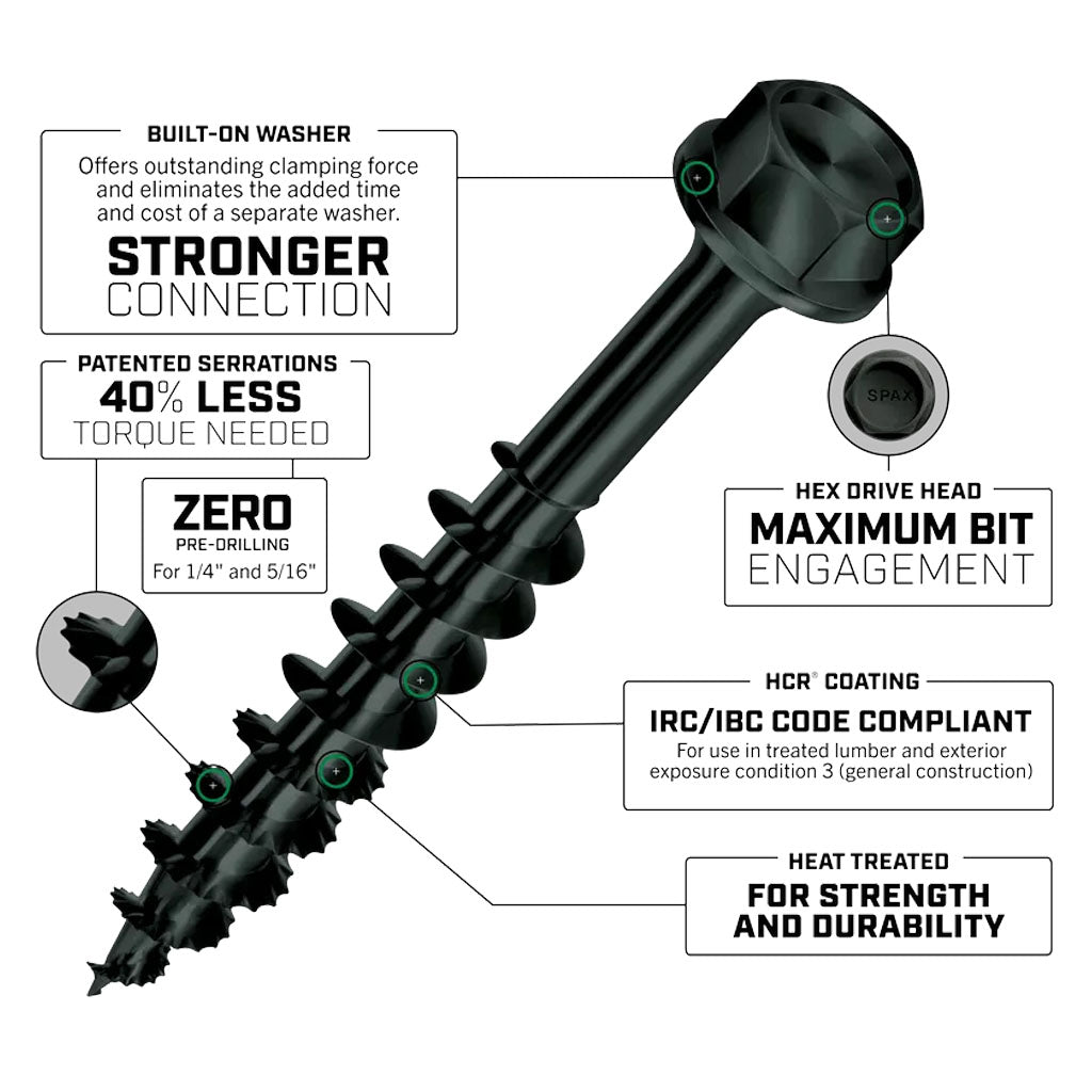 SPAX Hex Washer Head HCR PowerLags