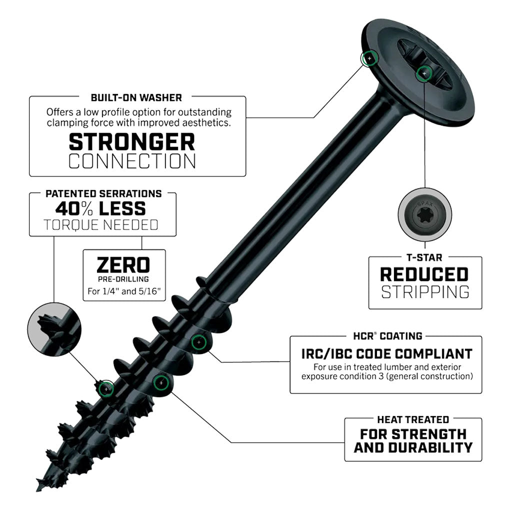 SPAX T-Star Washer Head HCR PowerLags