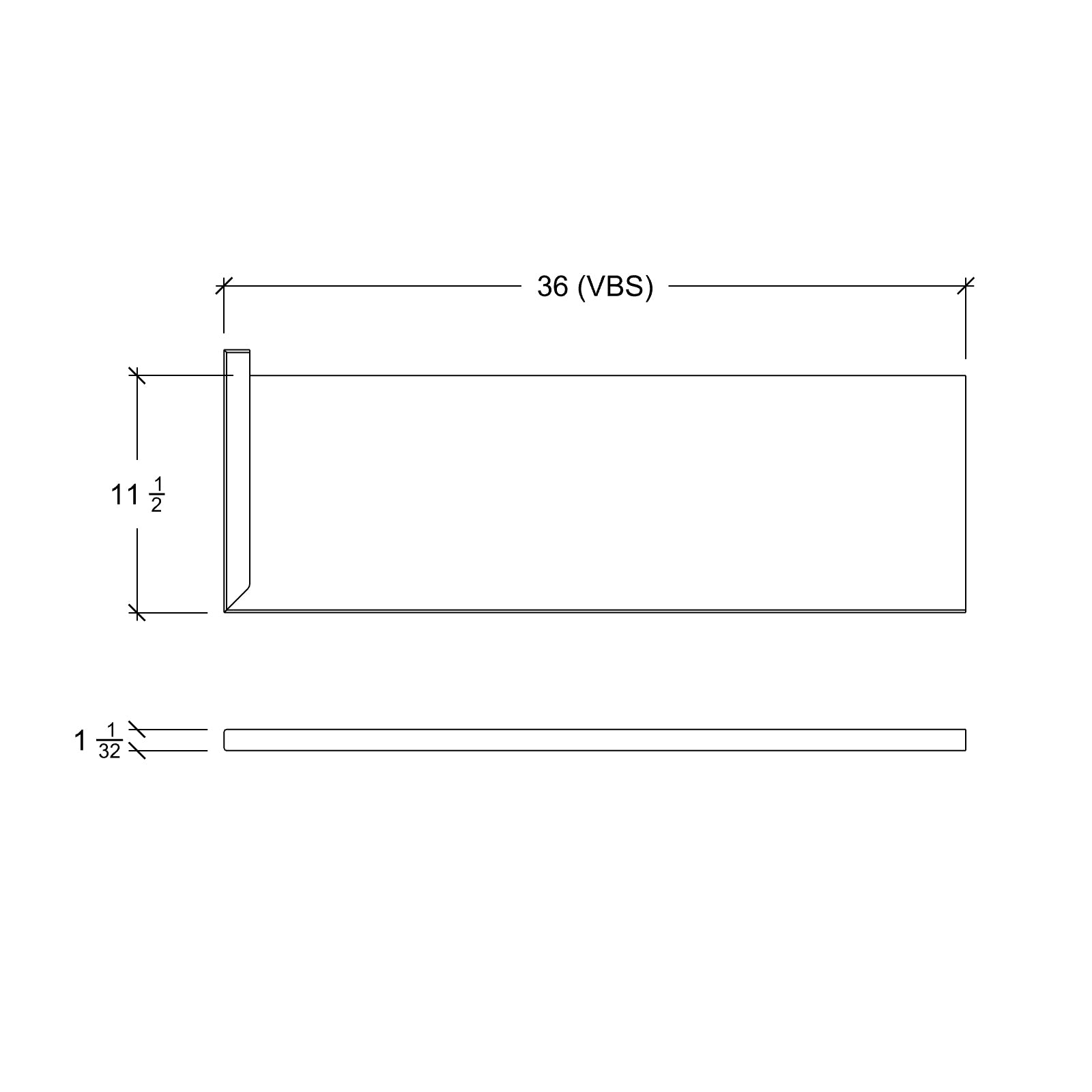 Tread 8070SQ-MTR-LH - Square Nosing Return Tread Left Hand Miter