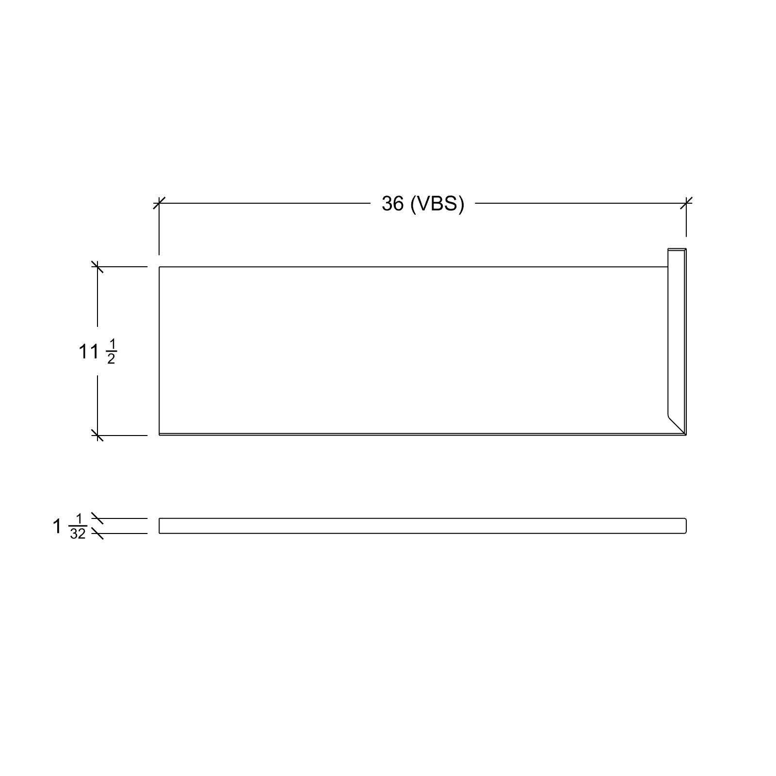 Tread 8070SQ-MTR-RH - Square Nosing Return Tread Right Hand Miter