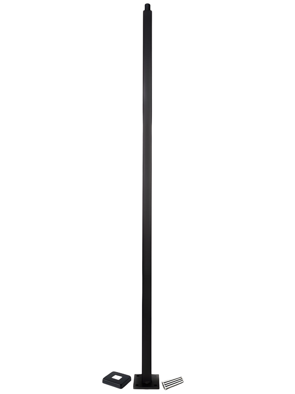 Iron Newel TN01-F - 1-3/16" Square - With Flange & Welded Plate