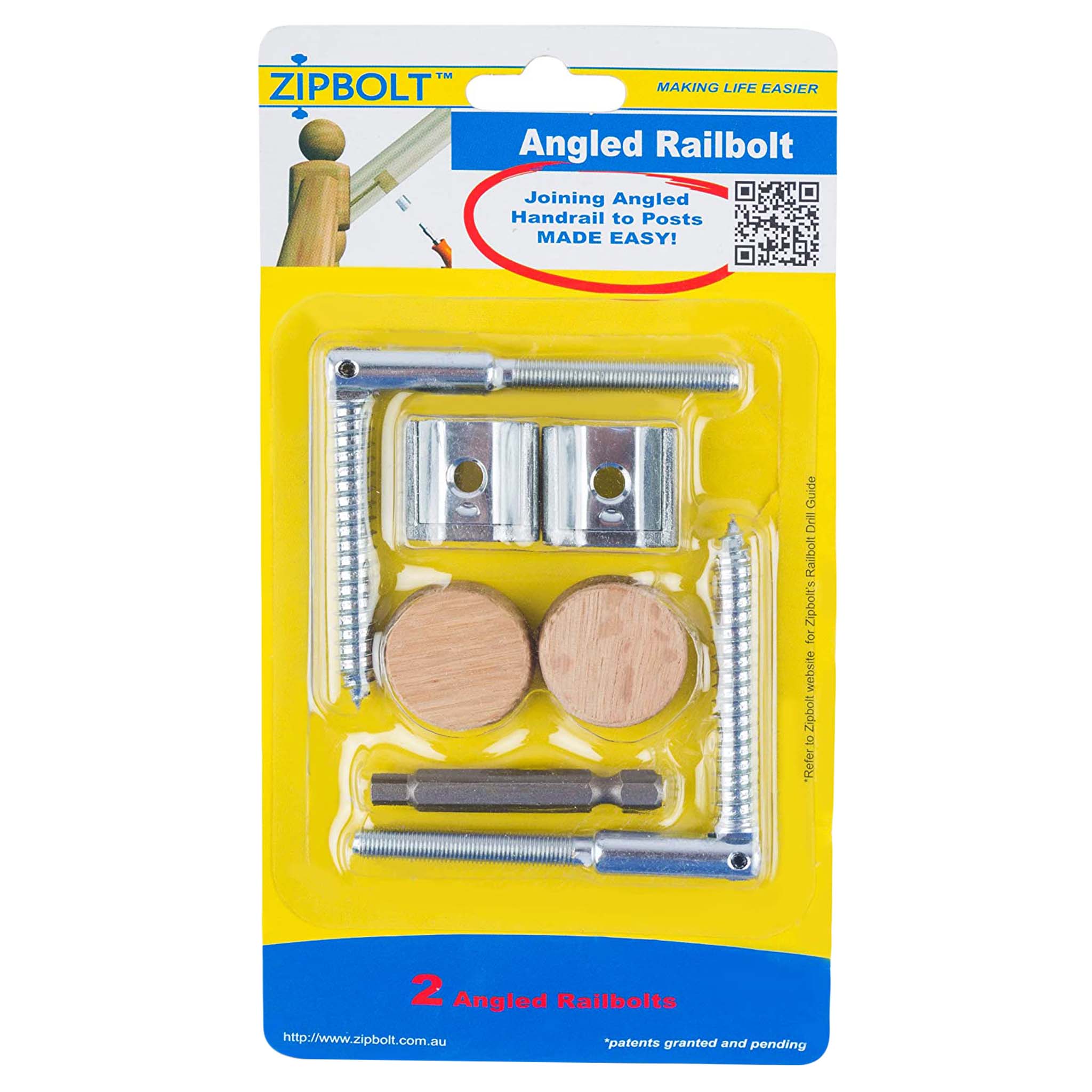 Zipbolt Angled Railbolt JMP Wood