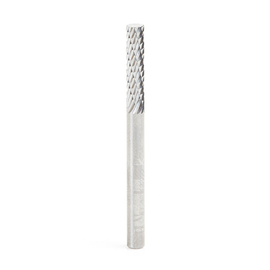Amana Tool SA Burrs Solid Carbide Head Brazed into Steel Shank Cylindrical Shape with No End Double Cut Burr Bits