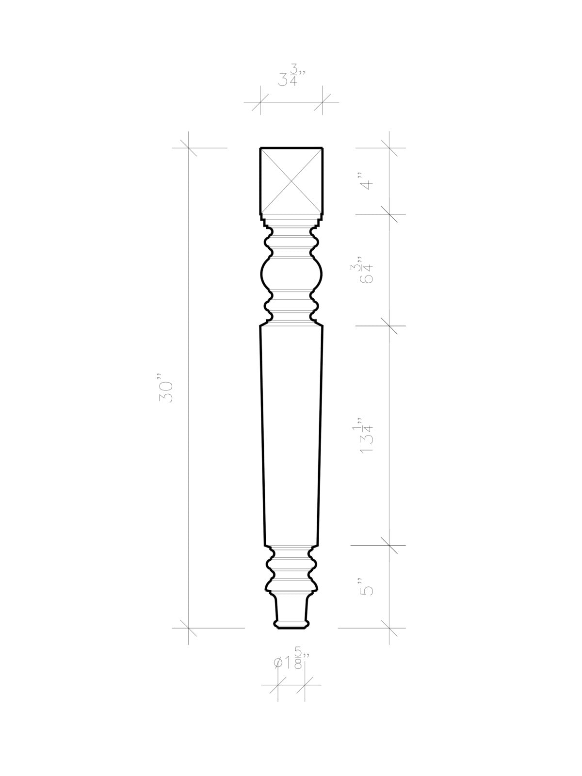 Empire Table Leg