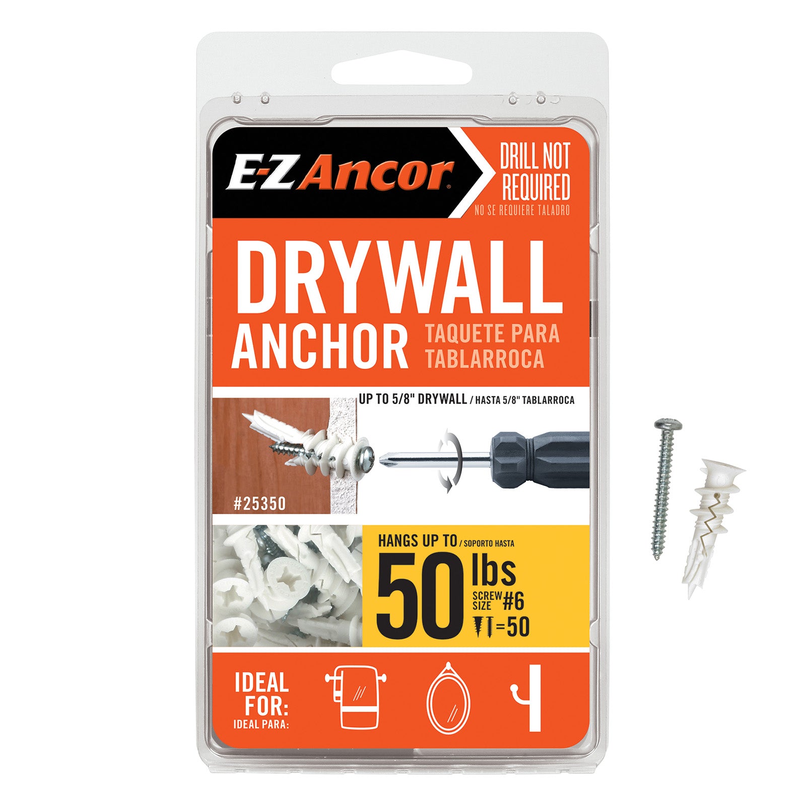 E-Z Ancor Kit Medium Duty Self-Drilling Drywall Anchors - JMP Wood