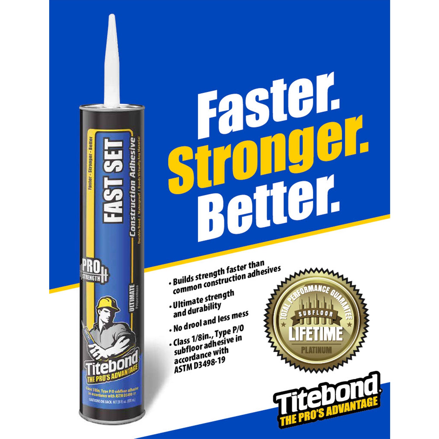 Titebond Fast Set Polyurethane Construction Adhesive (10 fl. oz)