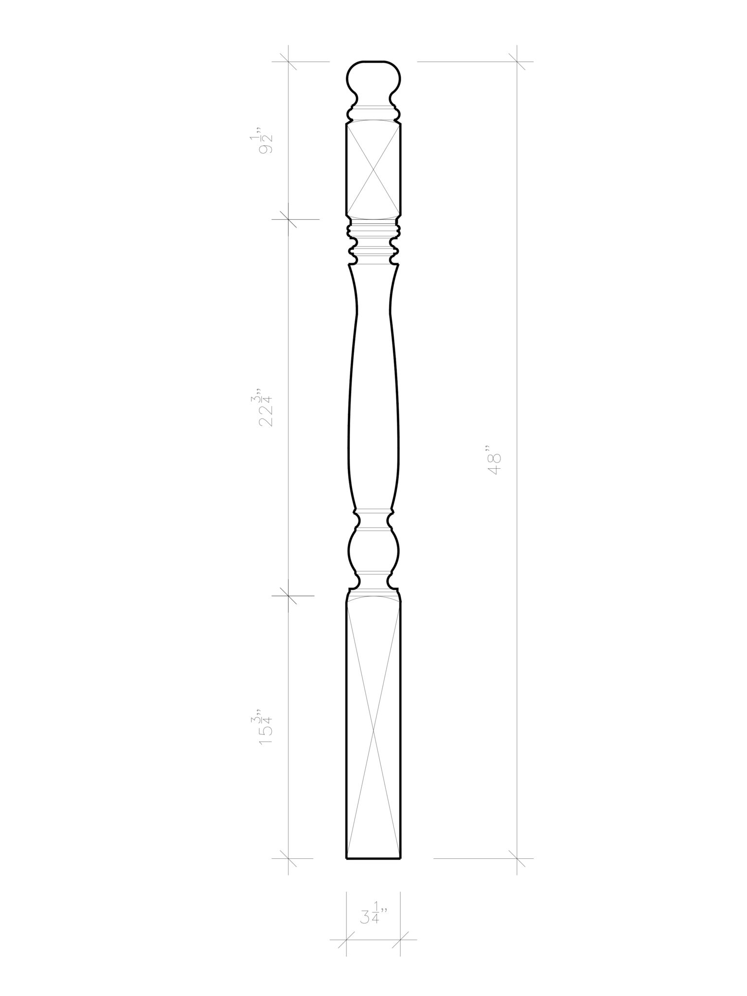 Fifth Ave Post to Post Newel