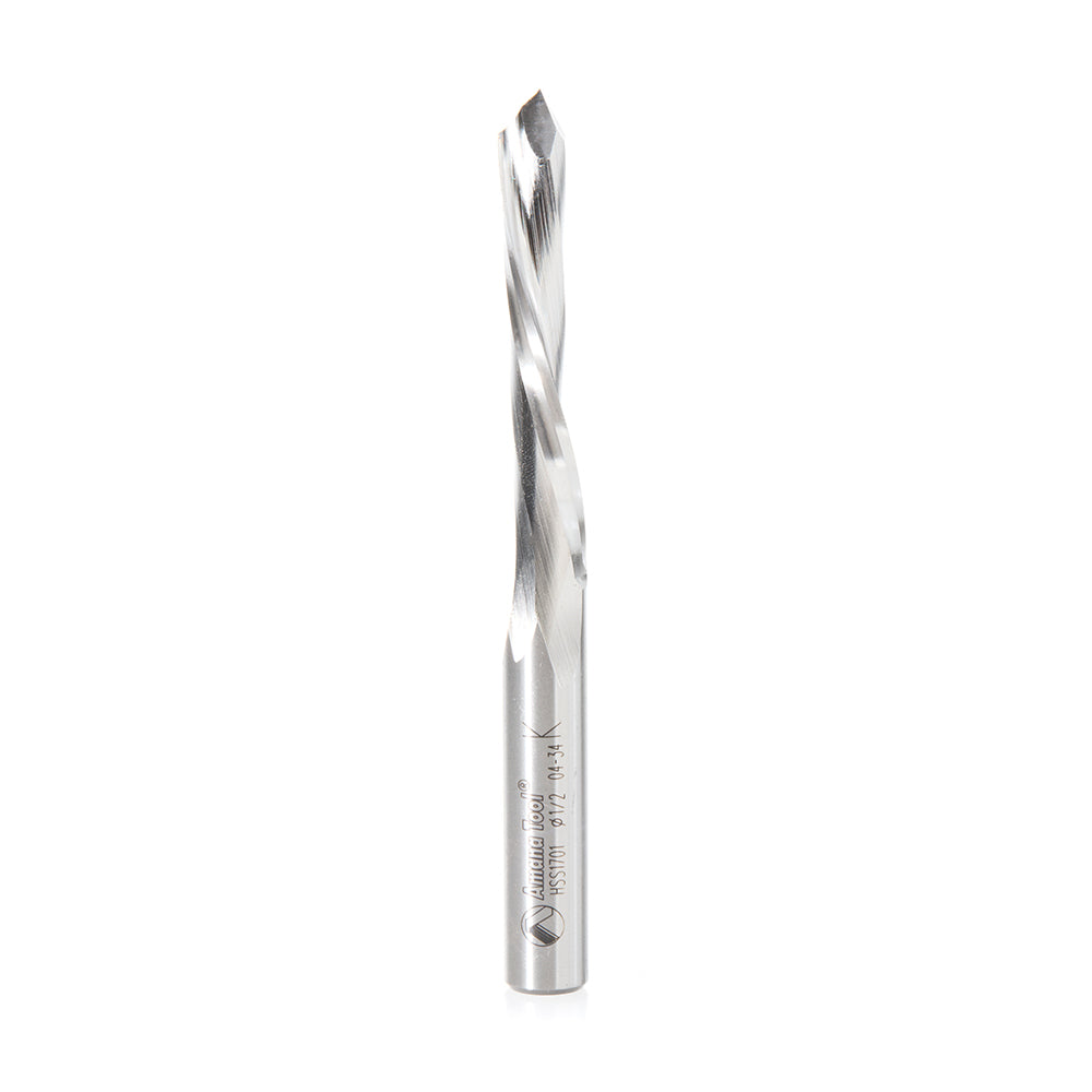 Amana Tool High Speed Steel (HSS) Single Flute Down-Cut Metal Clad Door Bits for Door Machines