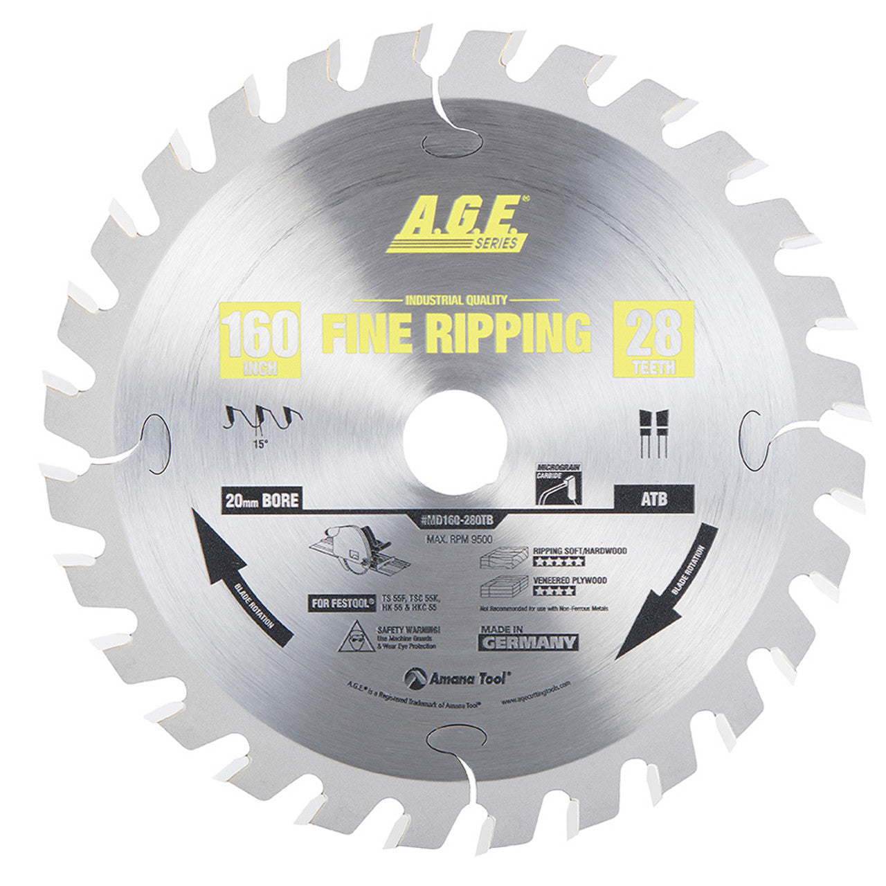 A.G.E. Thin Kerf Circular Saw Blades for FESTOOL® Machines