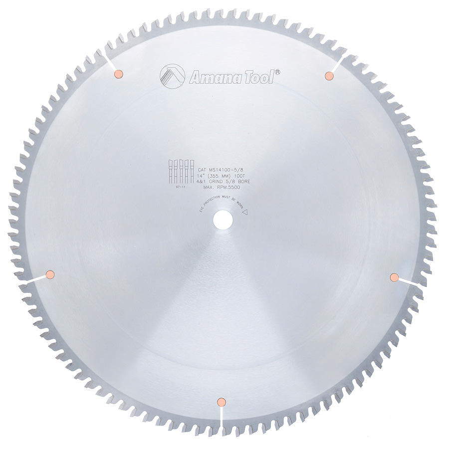 Amana Tool Miter/Double Miter -2 Degree Hook x 4 ATB & 1 Raker Saw Blades