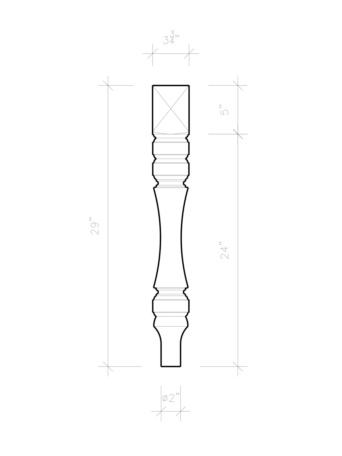 St. Petersburg Table Leg