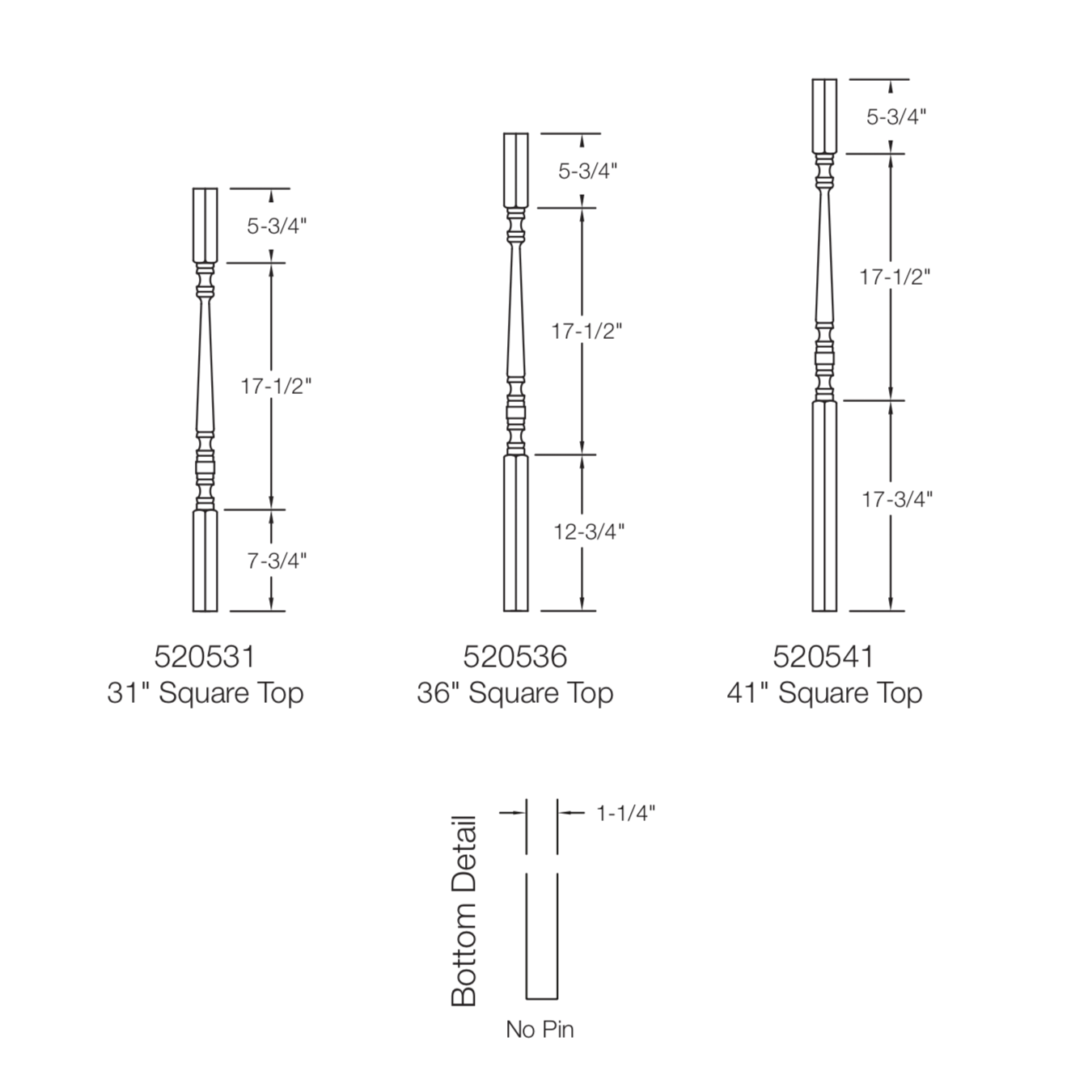 Hampton 5205 Baluster