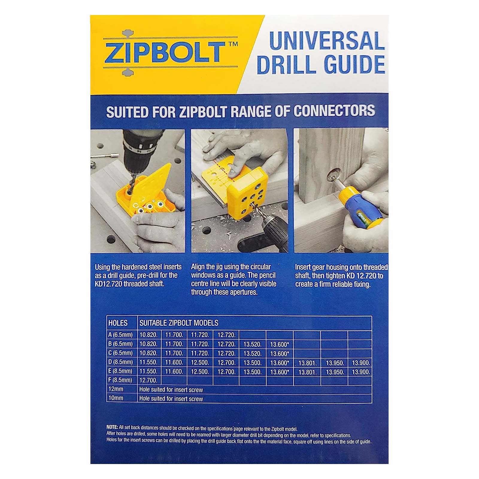 Zipbolt Universal Drill Guide Kit 40.280