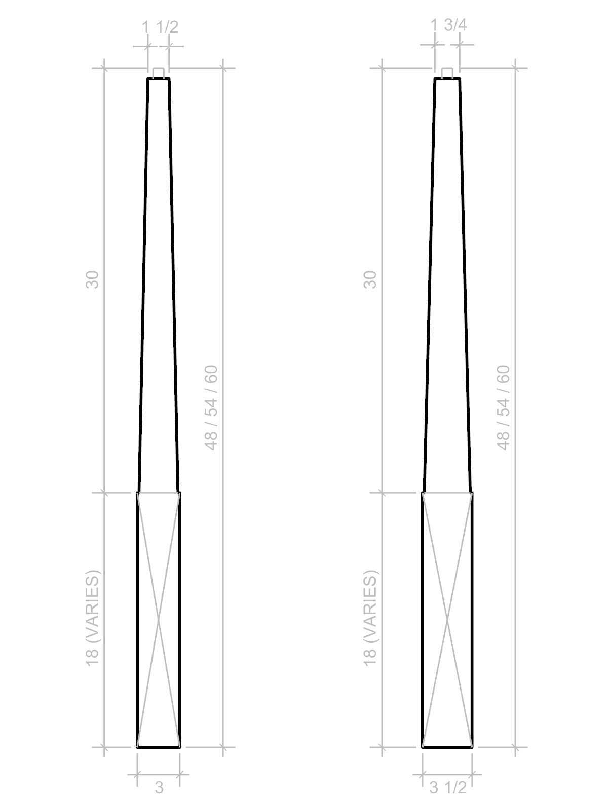 RT Series Round Tapered Newel Post