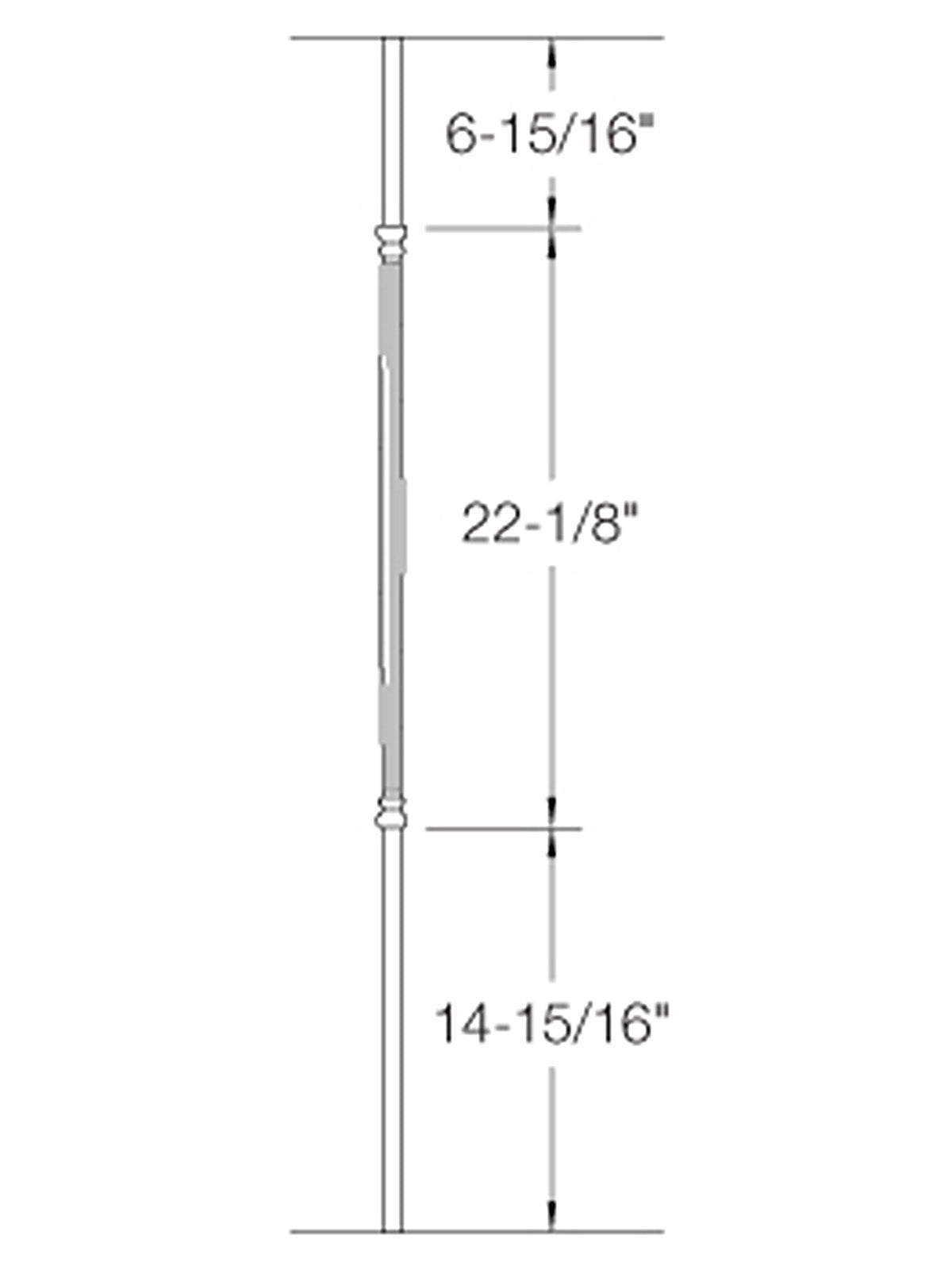 Iron Baluster 2GR52 - 5/8" Round - Monaco