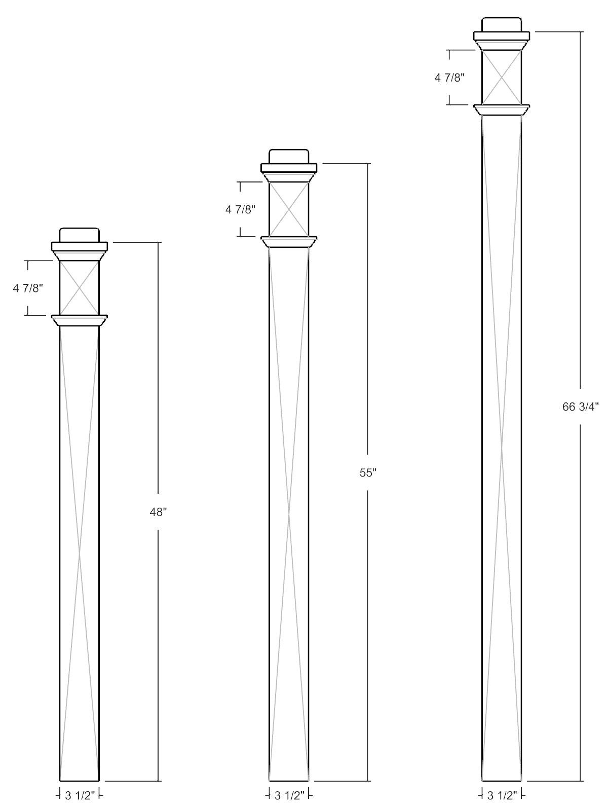 Box Newel 4075 (3-1/2")