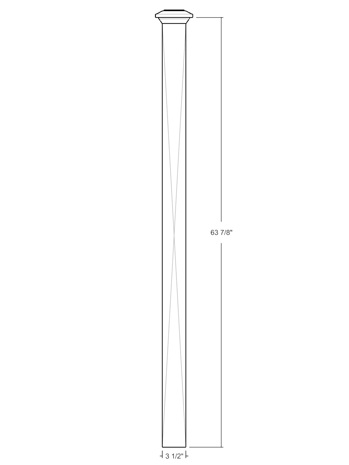 Box Newel 4077 (3-1/2")