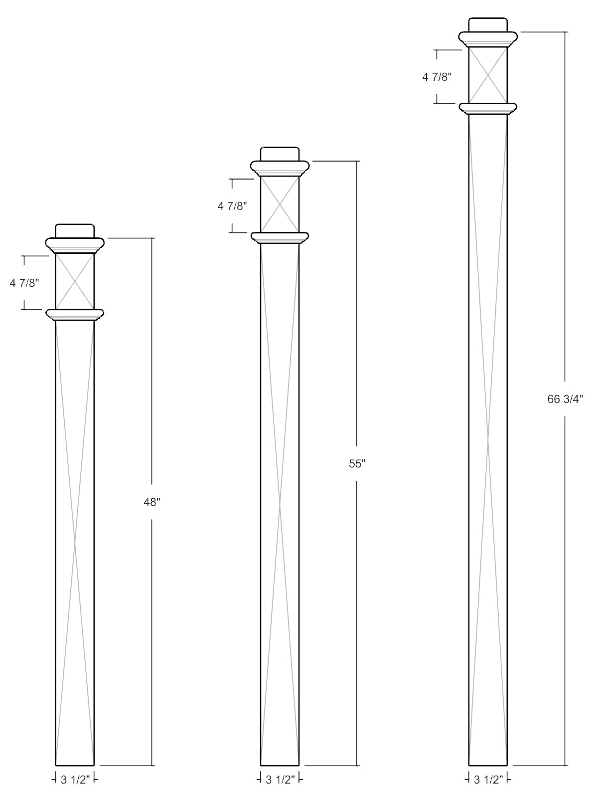 Box Newel 4175 (3-1/2")