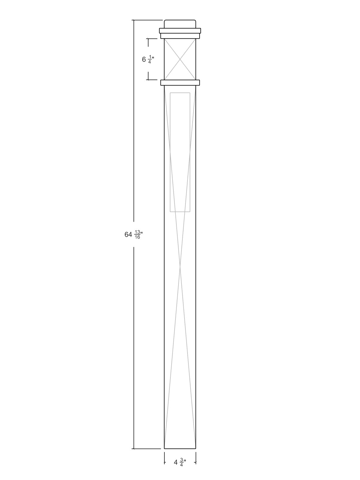 Box Newel 4375MP - Mission Panel (4-3/4")