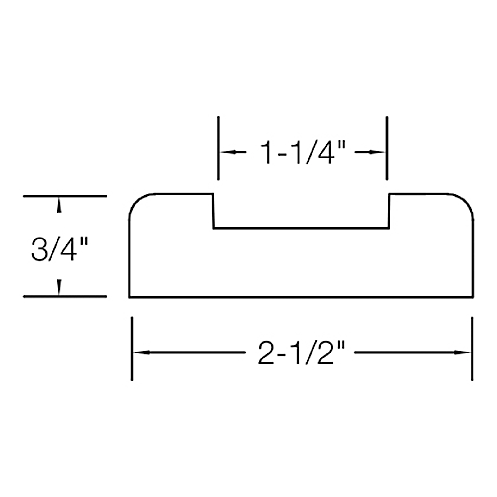 Shoe Rail 6000SR With Fillet (1-1/4" Plow)