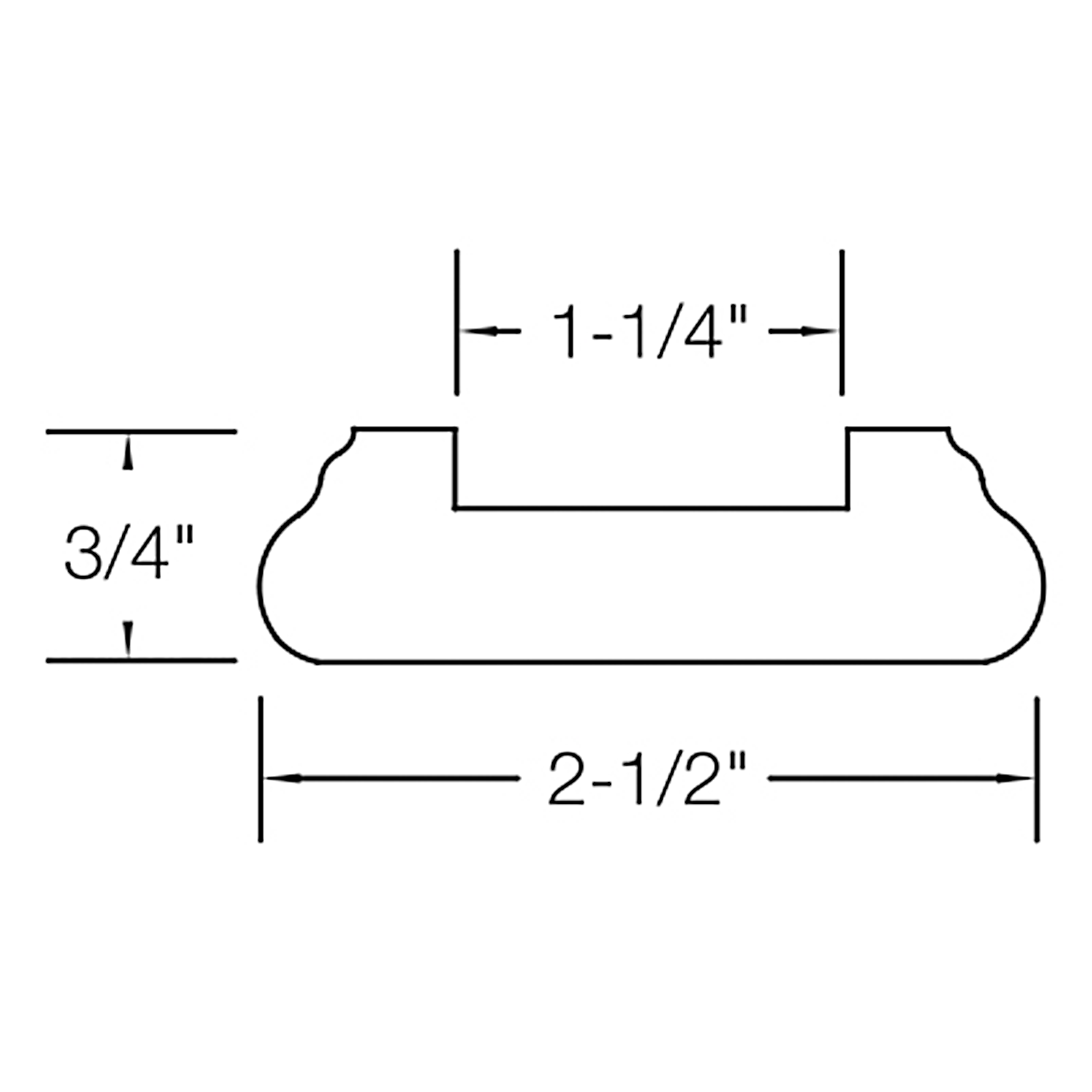 Shoe Rail 6045 (1-1/4" Plow)