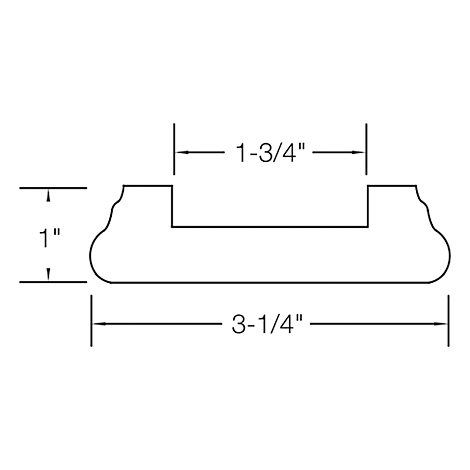 Shoe Rail 6046 With Fillet (1-3/4" Plow)