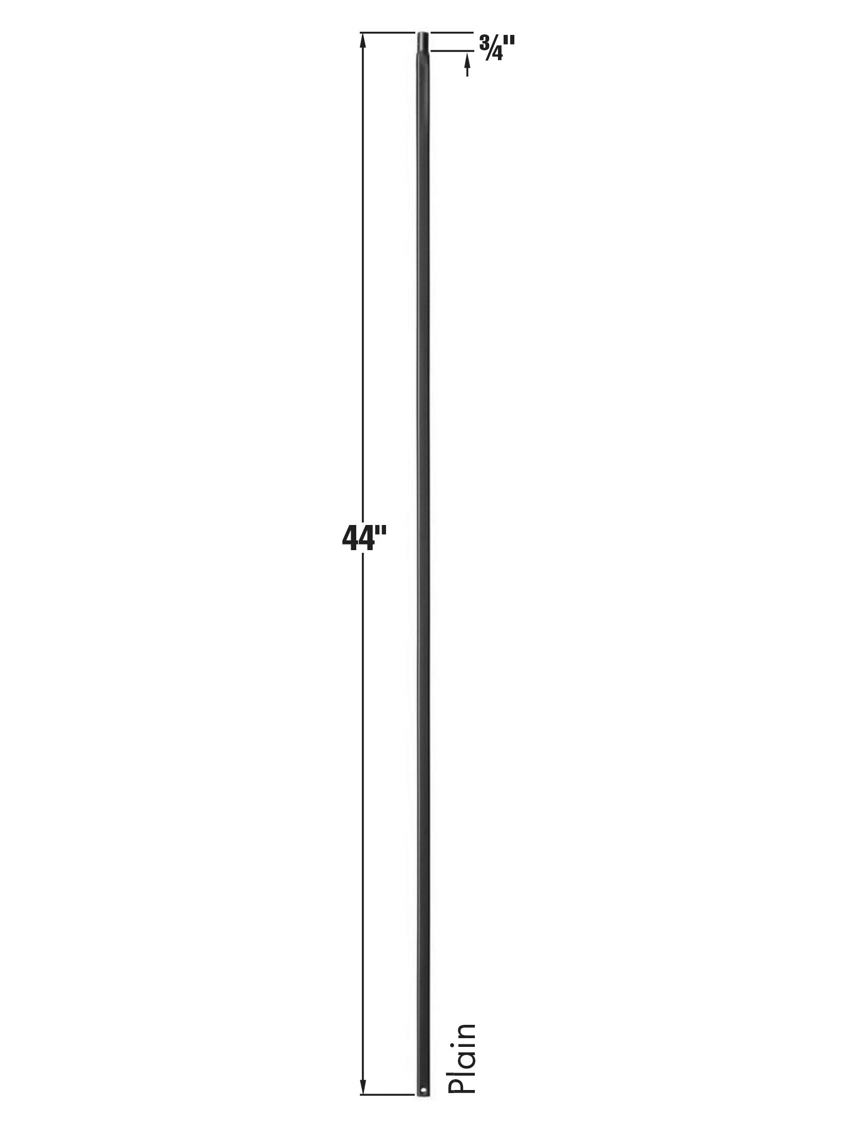 Iron Baluster 9000 - 1/2" Square - Plain