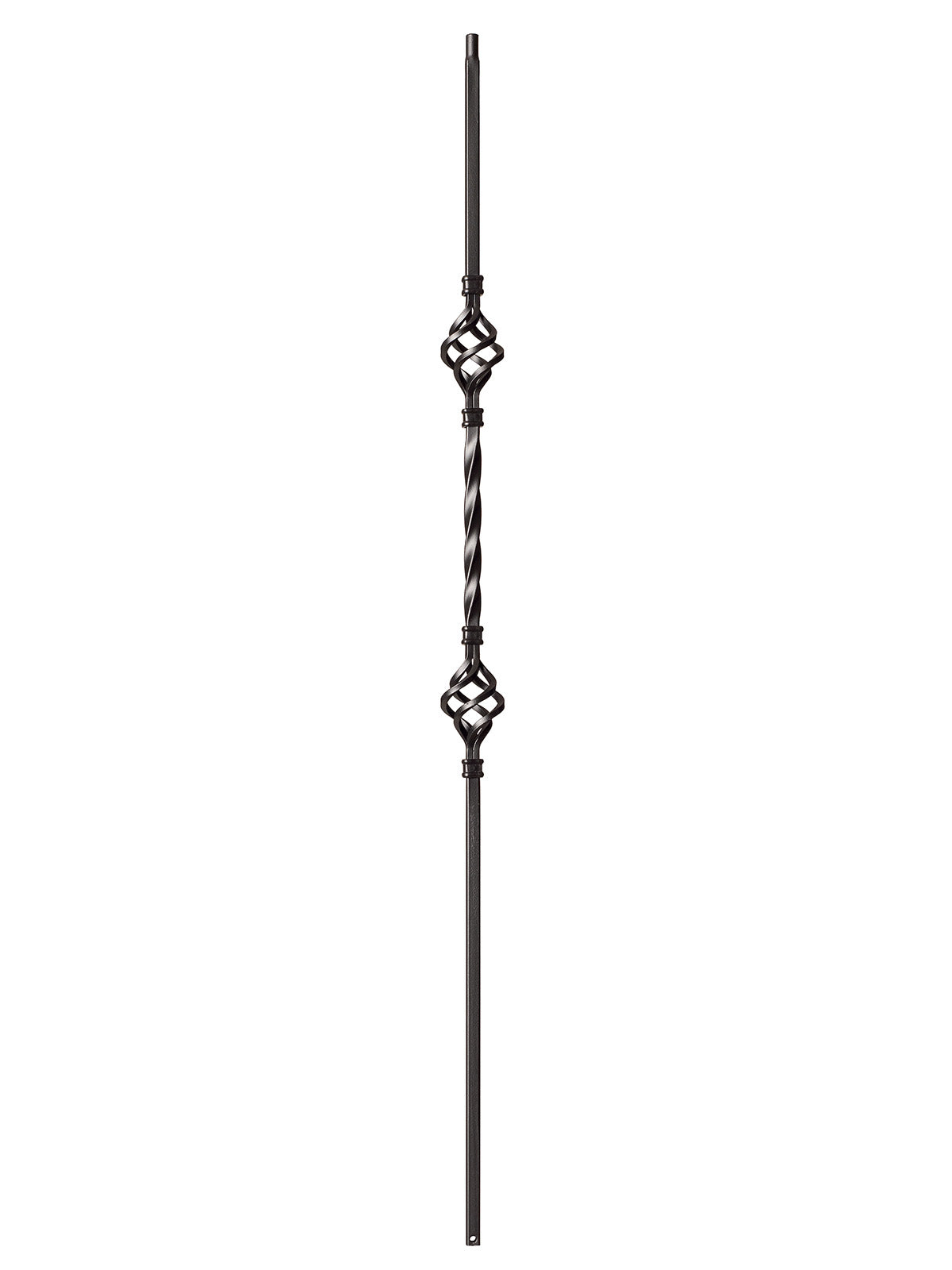 Iron Baluster 9004 - 1/2" Square - Double Basket