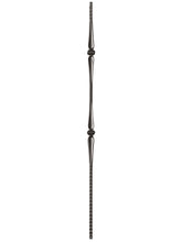 Iron Baluster 9018 - 9/16" Hammered - Gothic Double Knuckle