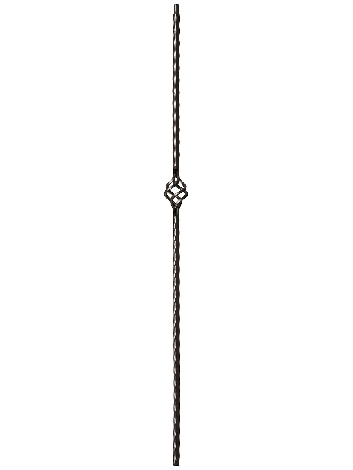 Iron Baluster 9027 - 9/16" Hammered Edge - Single Basket