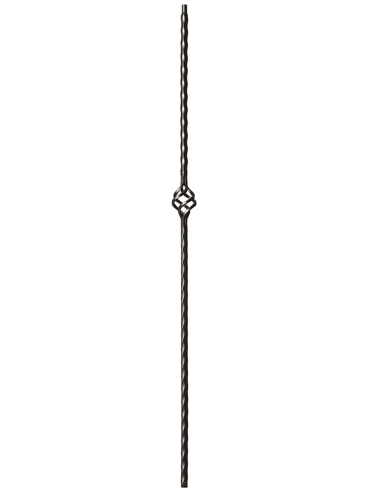 Iron Baluster 9027 - 9/16" Hammered Edge - Single Basket