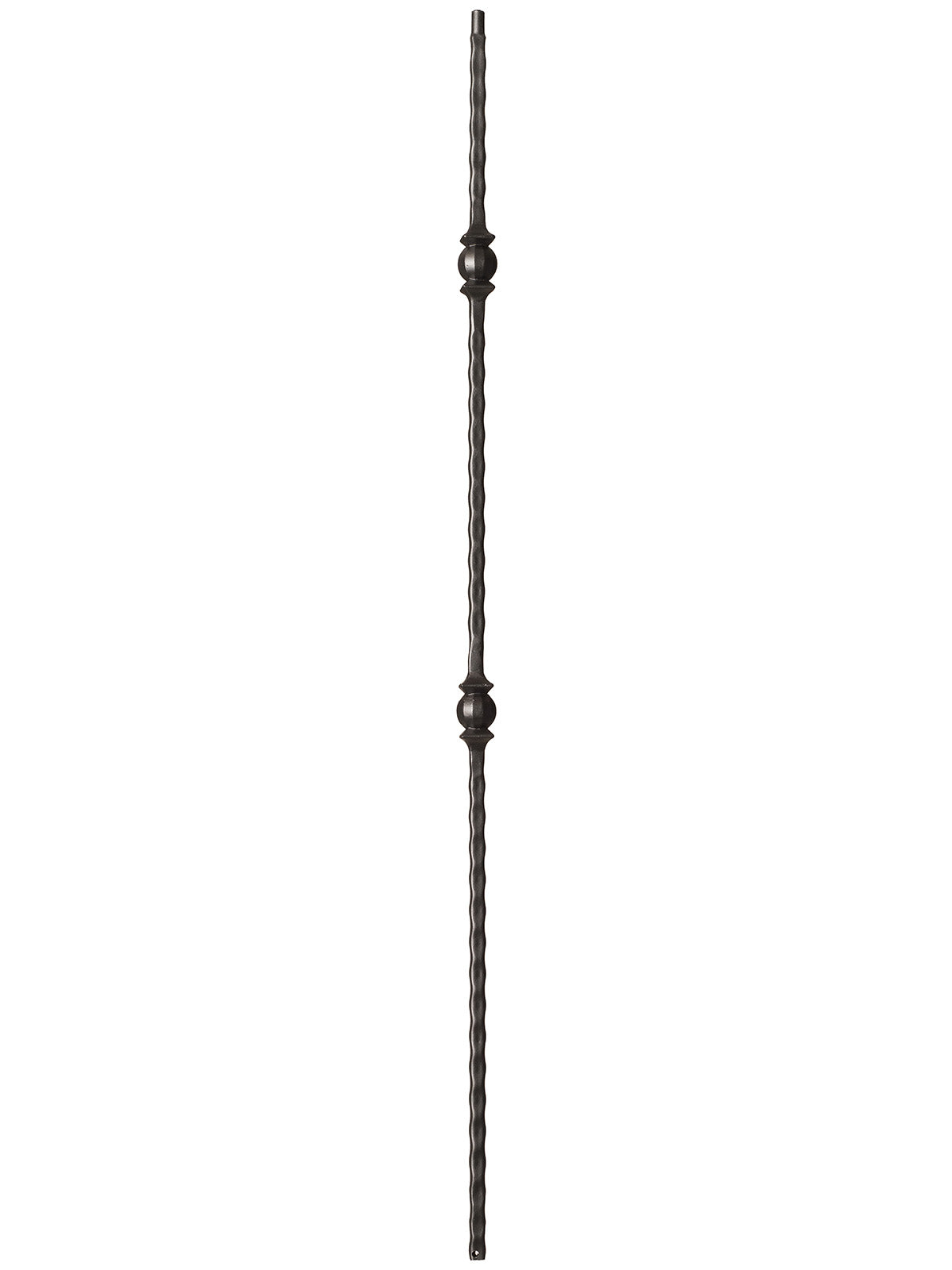 Iron Baluster 9033 - 9/16" Hammered Face - Double Ball
