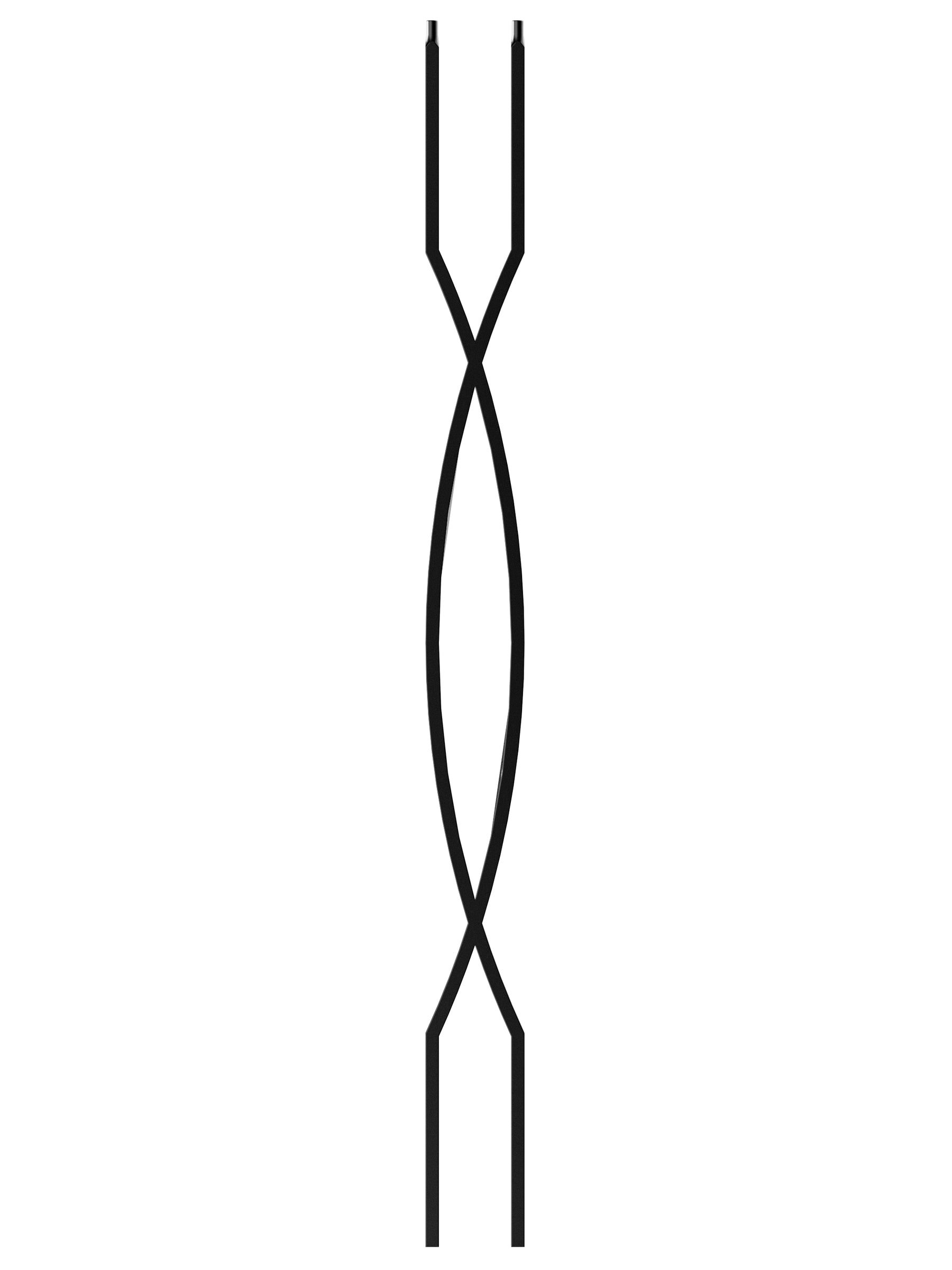 Iron Baluster 9095 - 1/2" Square - Double Helix