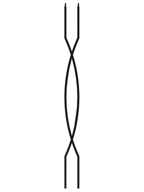 Iron Baluster 9095 - 1/2" Square - Double Helix