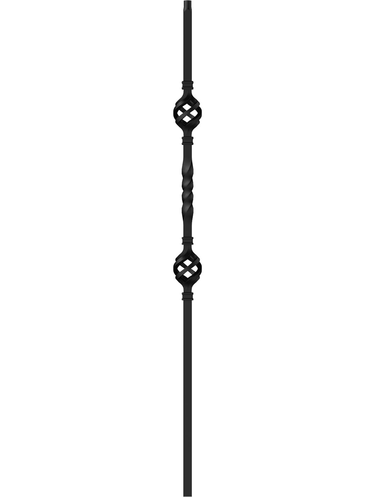 Mega Iron Baluster 9904 - 3/4" Square - Double Basket