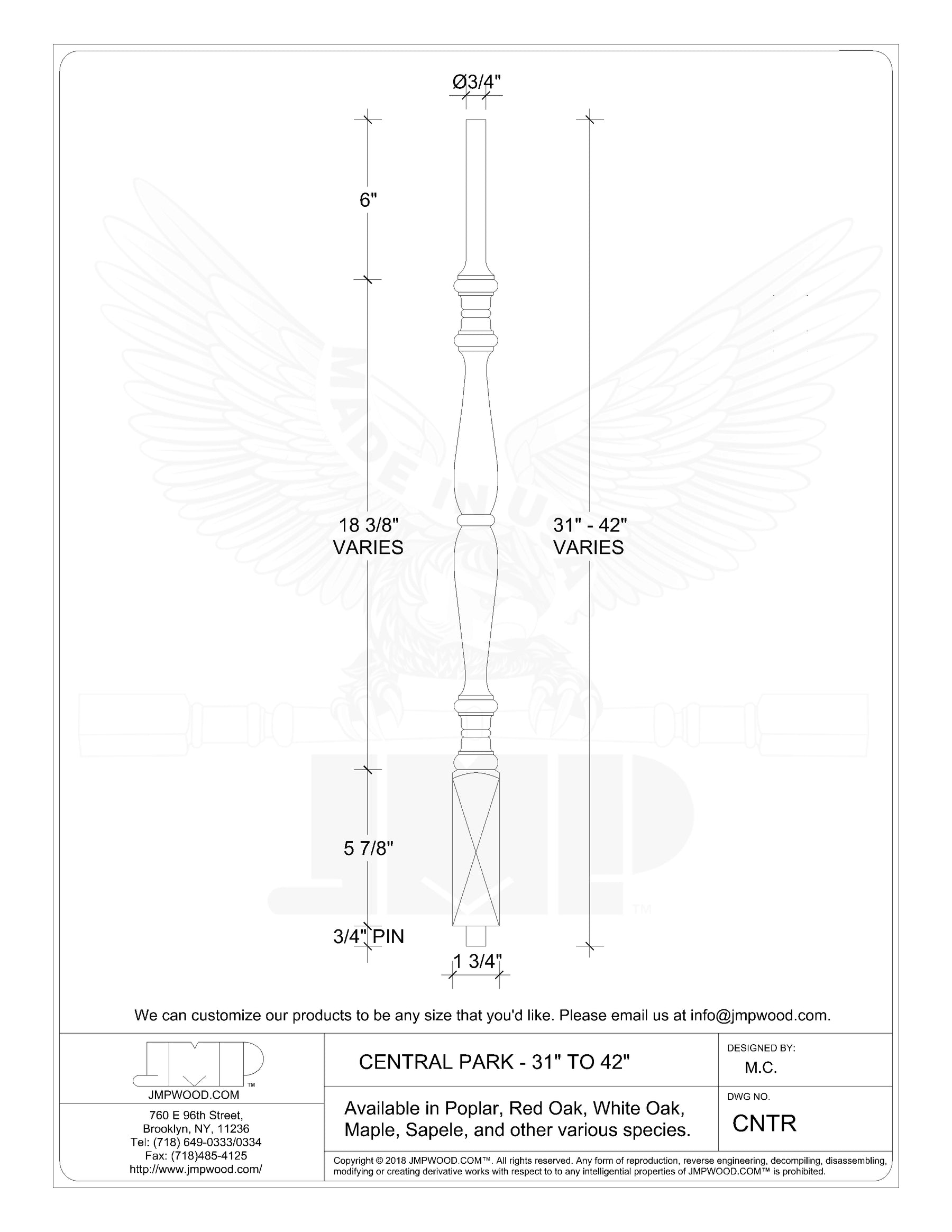 Central Park Baluster