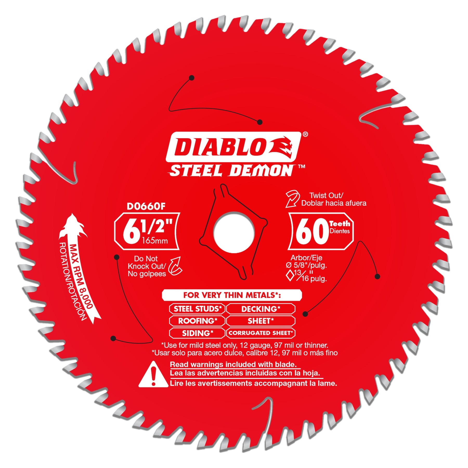 Diablo Steel Demon Carbide-Tipped Saw Blade for Thin Metal