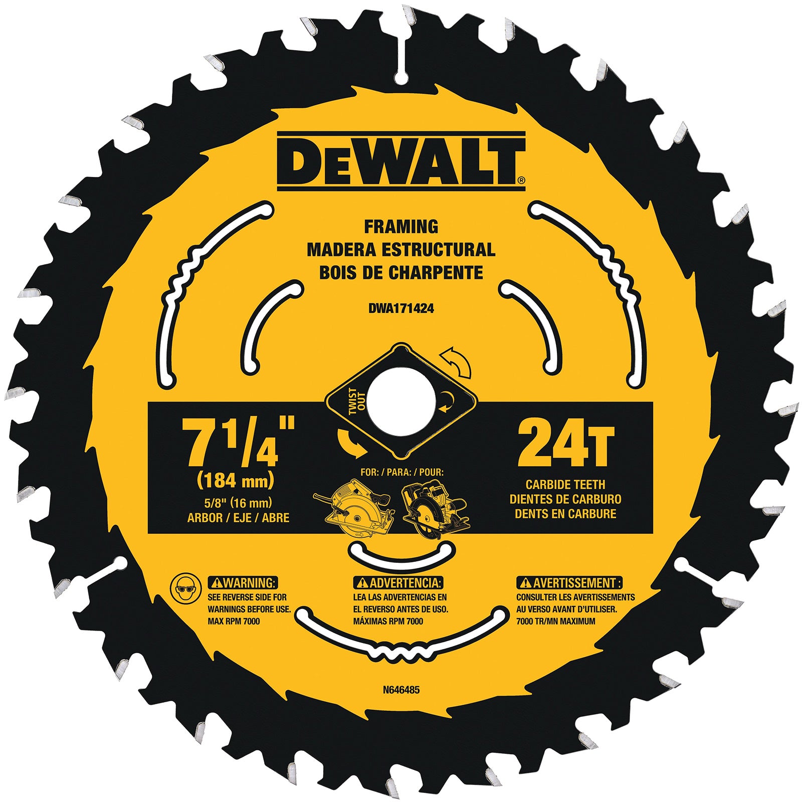 DEWALT Circular Saw Blade (7-1/4")