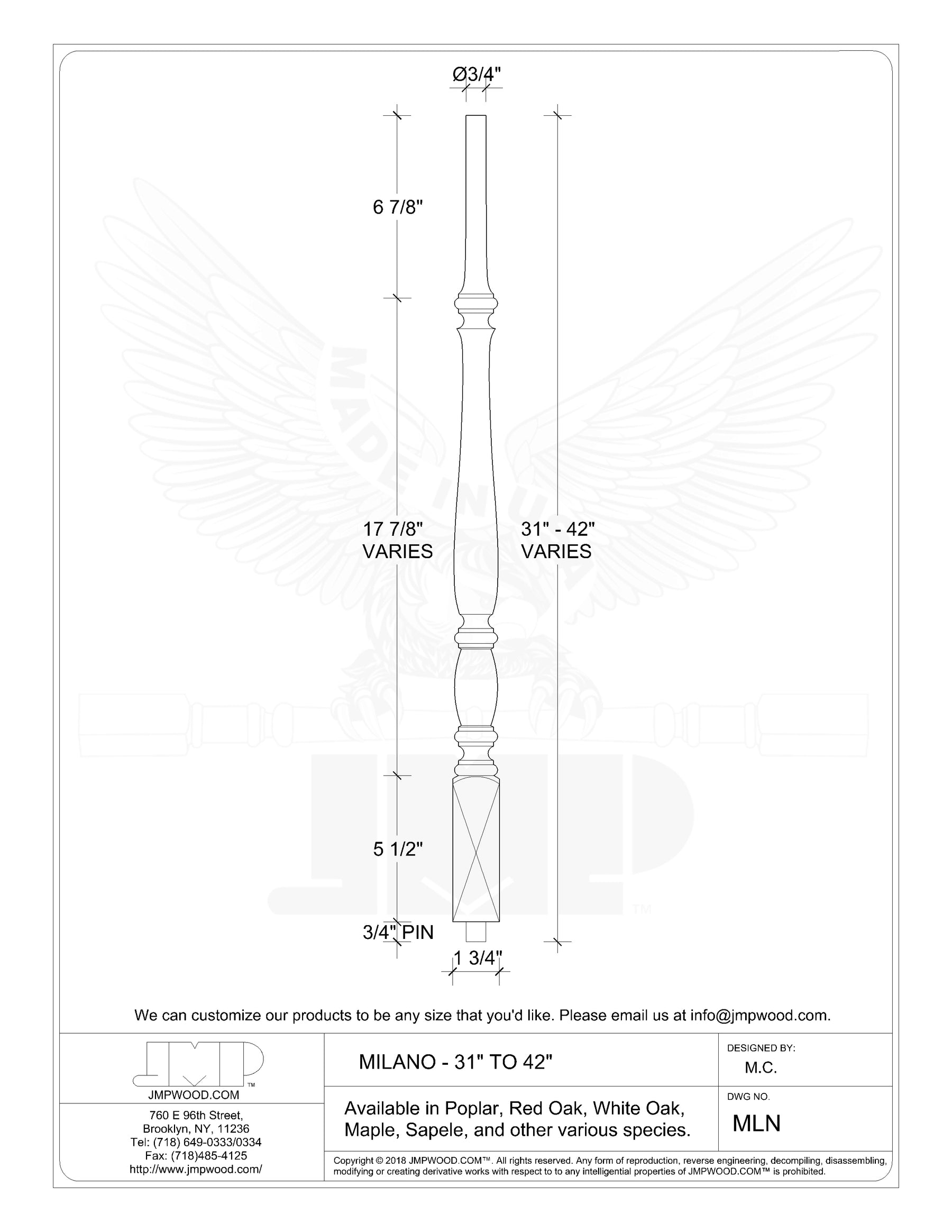 Milano Baluster