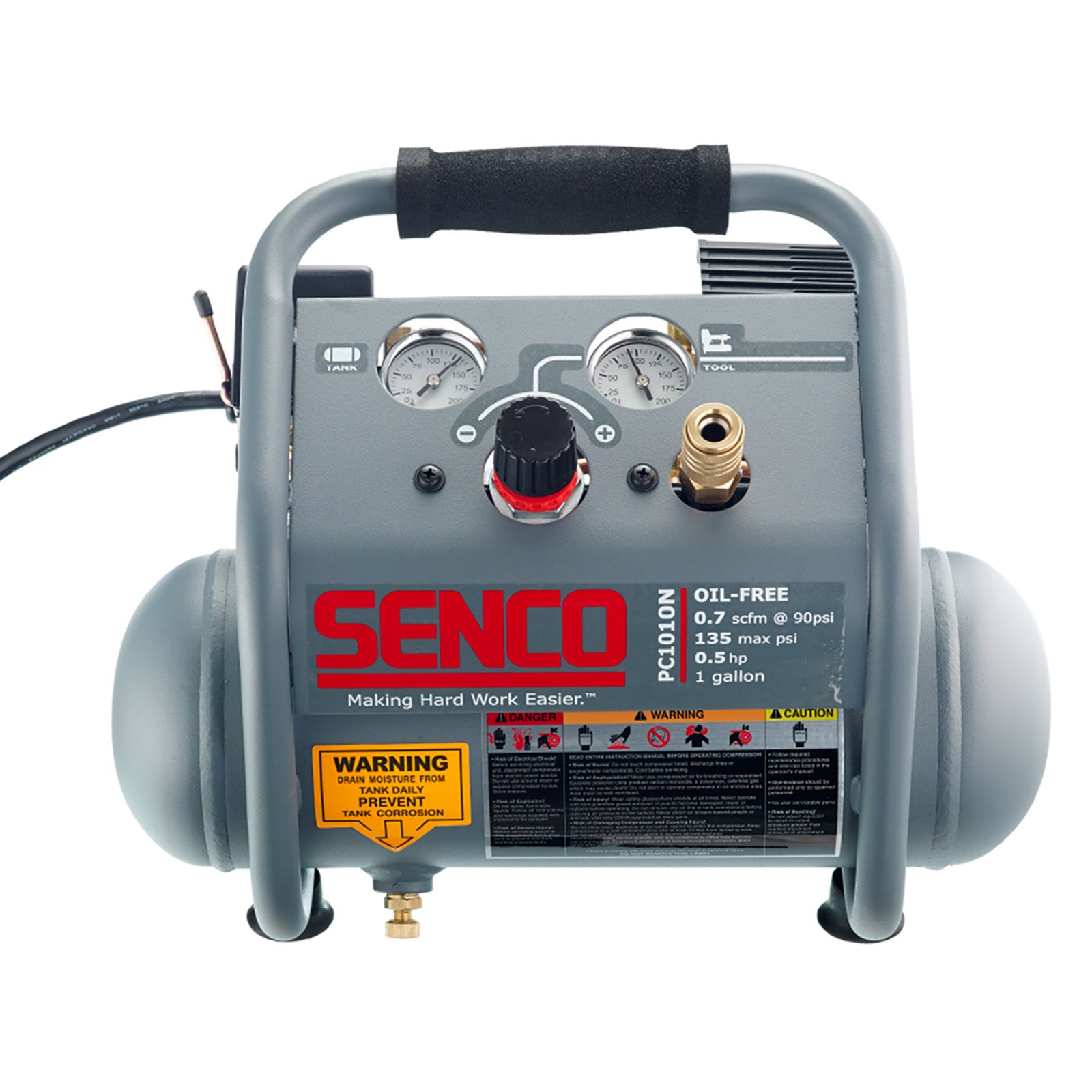 Senco PC1010N 1/2 HP, 1 Gallon Finish & Trim Air Compressor w/ Panel