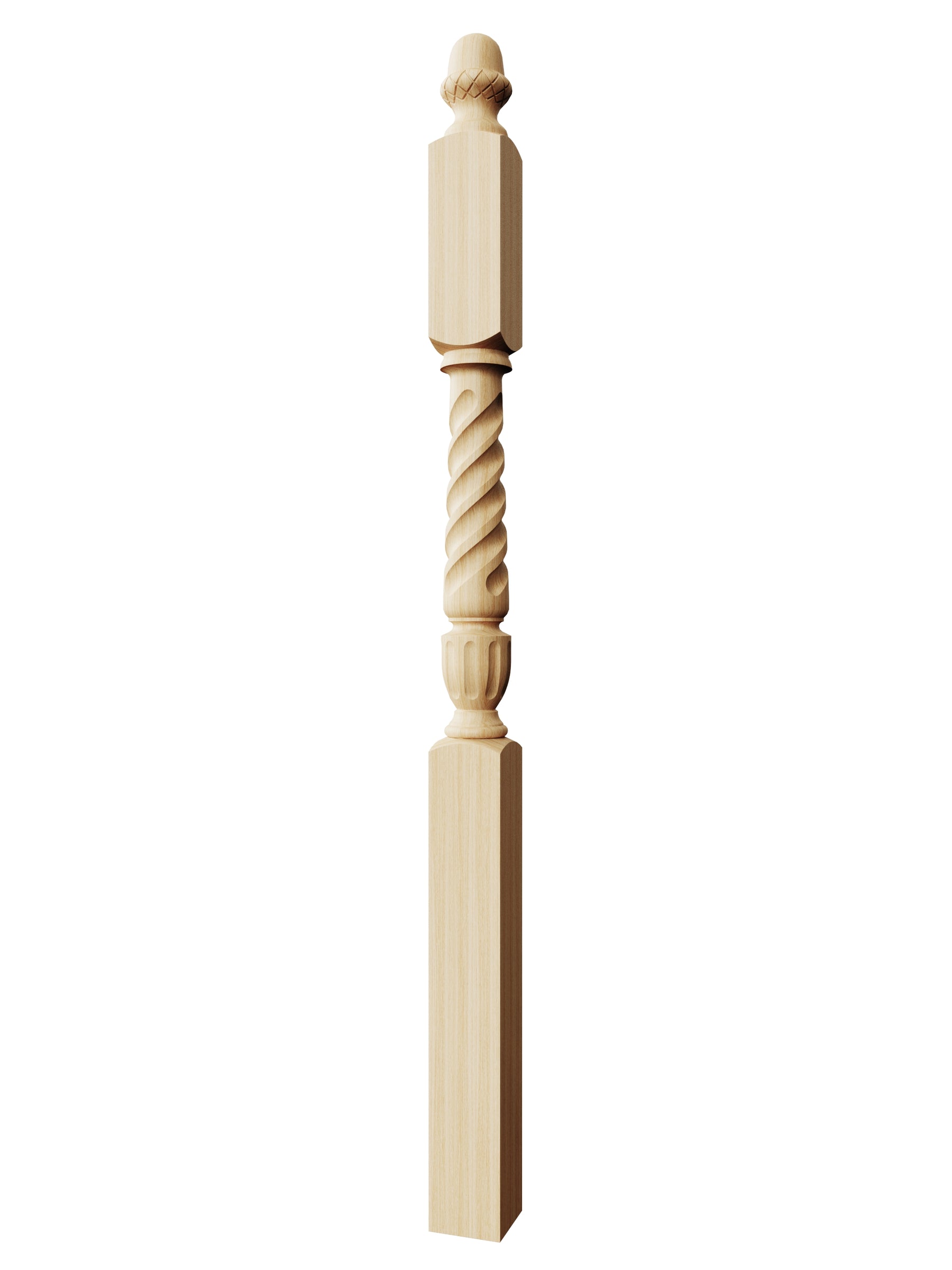 Stockbridge 3010PL-AT Series Acorn Top Newel Post (3-1/2")