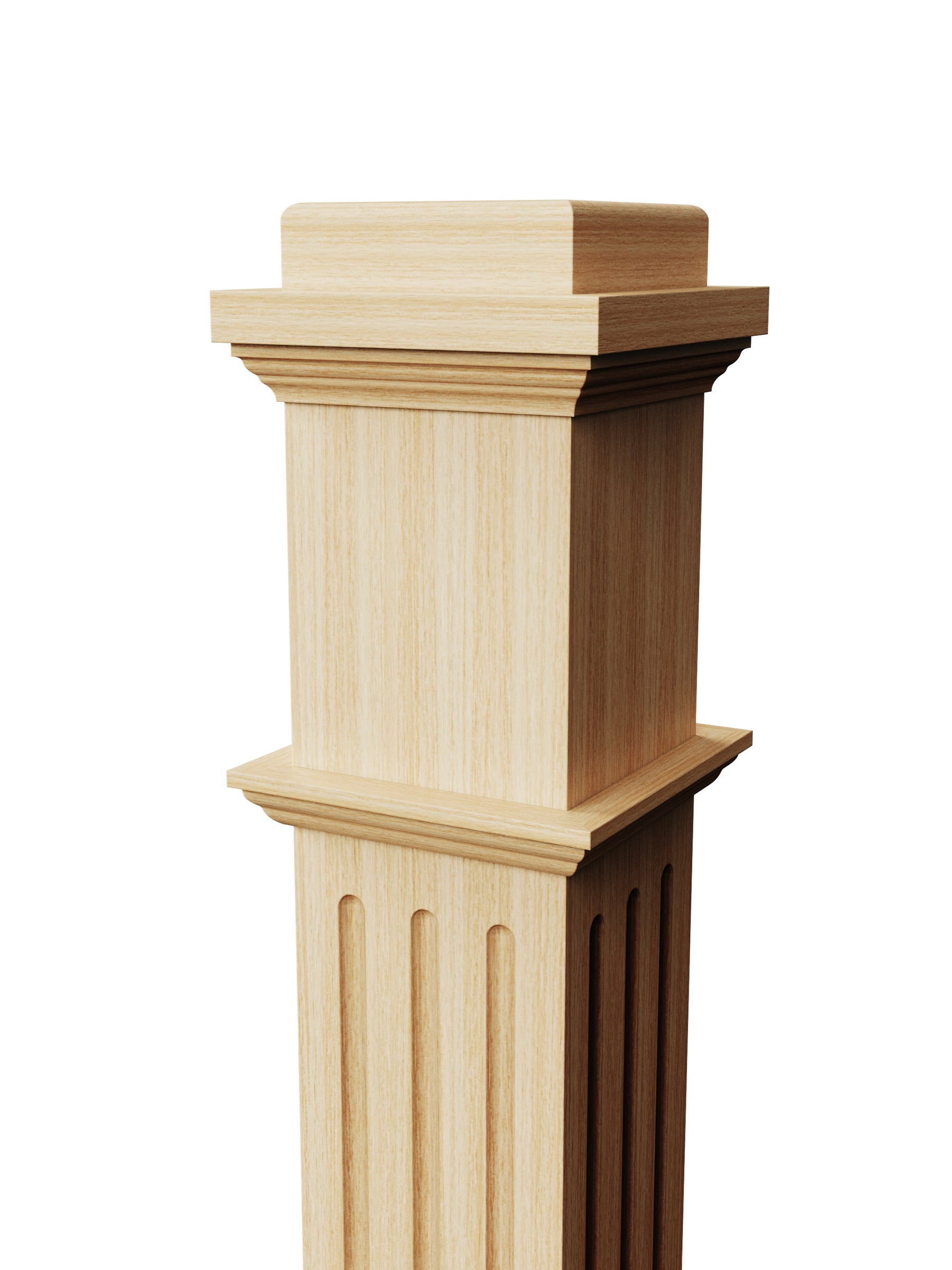 Box Newel 4091FL - Fluted (6-1/4")