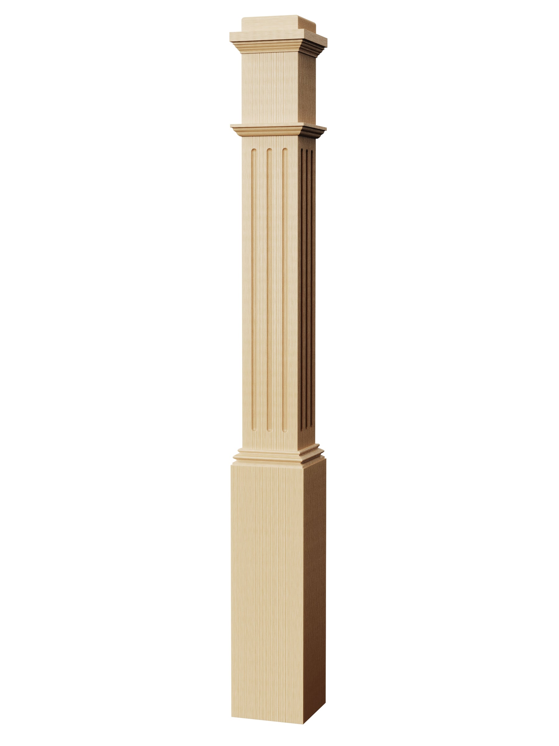 Box Newel 4091FL - Fluted (6-1/4")