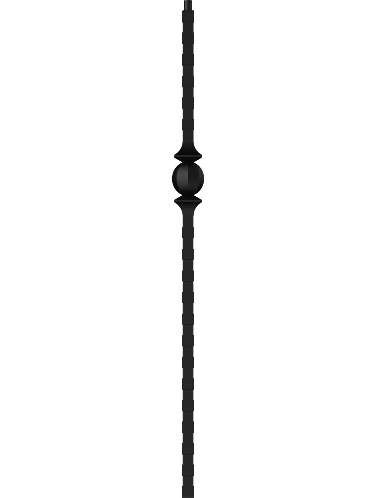 Iron Newel TN31 - 1-3/16" Square - Single Ball Hammered