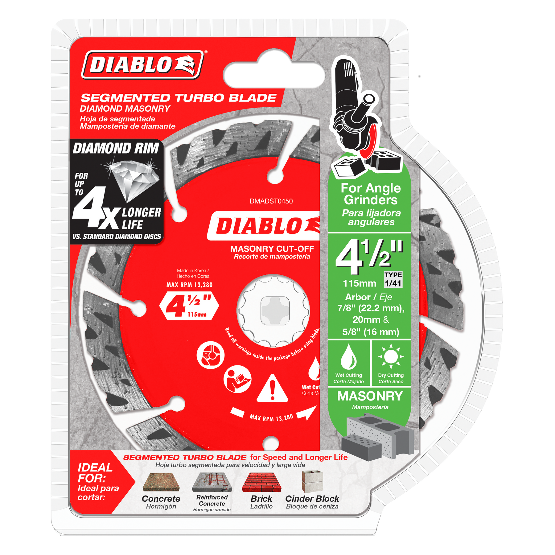 Diablo Diamond Segmented Turbo Cut-Off Discs for Masonry