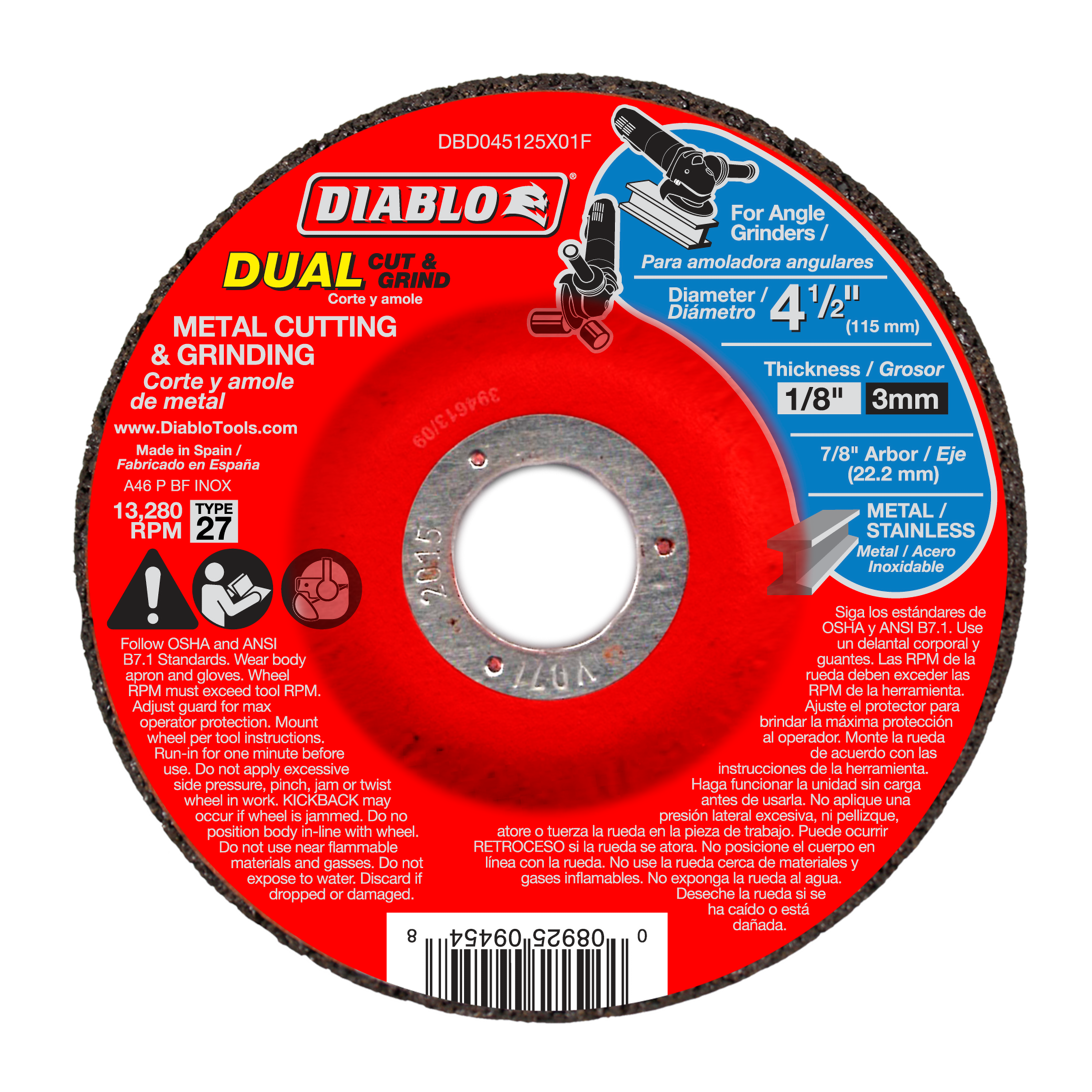 Diablo Metal Dual Cut & Grind Disc - JMP Wood Diablo Metal Dual Cut & Grind Disc - JMP Wood