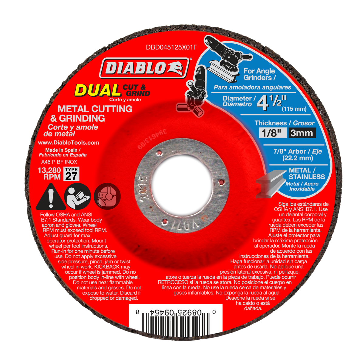 Diablo Metal Dual Cut & Grind Disc