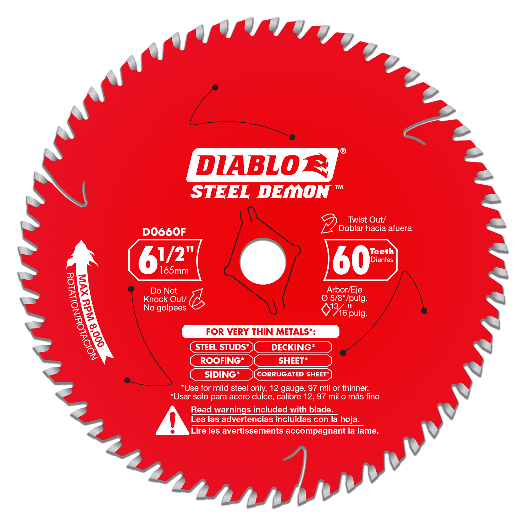 Diablo Steel Demon Carbide-Tipped Saw Blade for Thin Metal