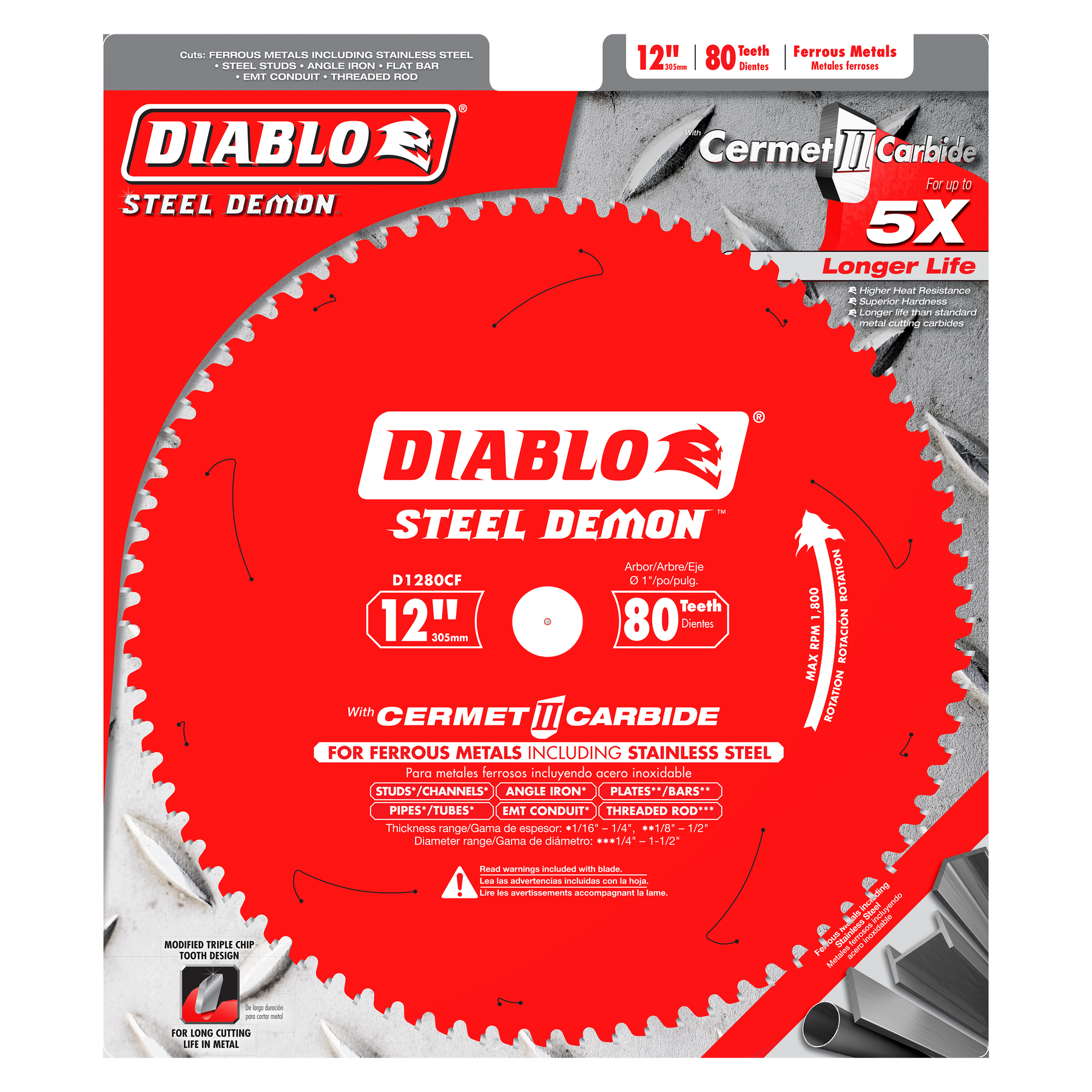 Diablo Steel Demon Carbide-Tipped Saw Blade for Thin Metal