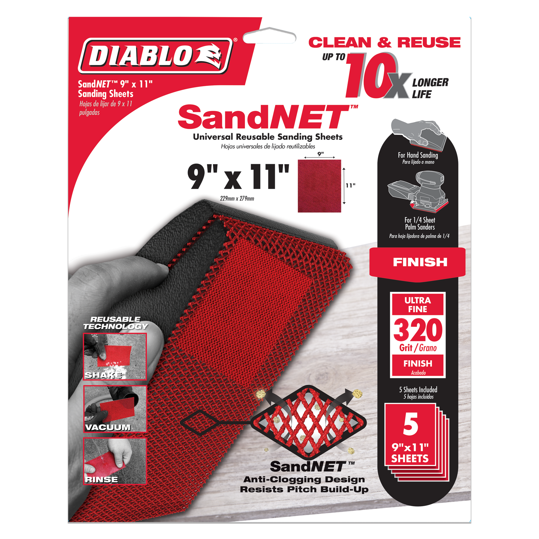 Diablo 9 in. x 11 in. SandNET™ Universal Reusable Sanding Sheet